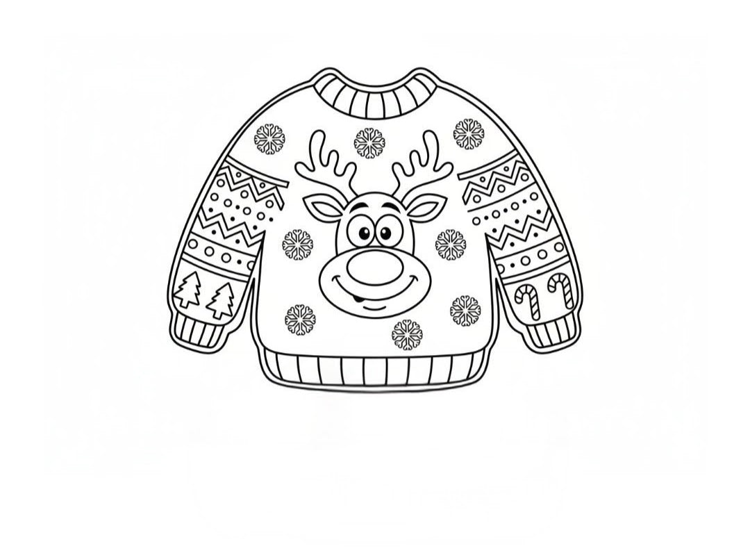 Ugly Sweater Cookie Templates - Free Printable Designs