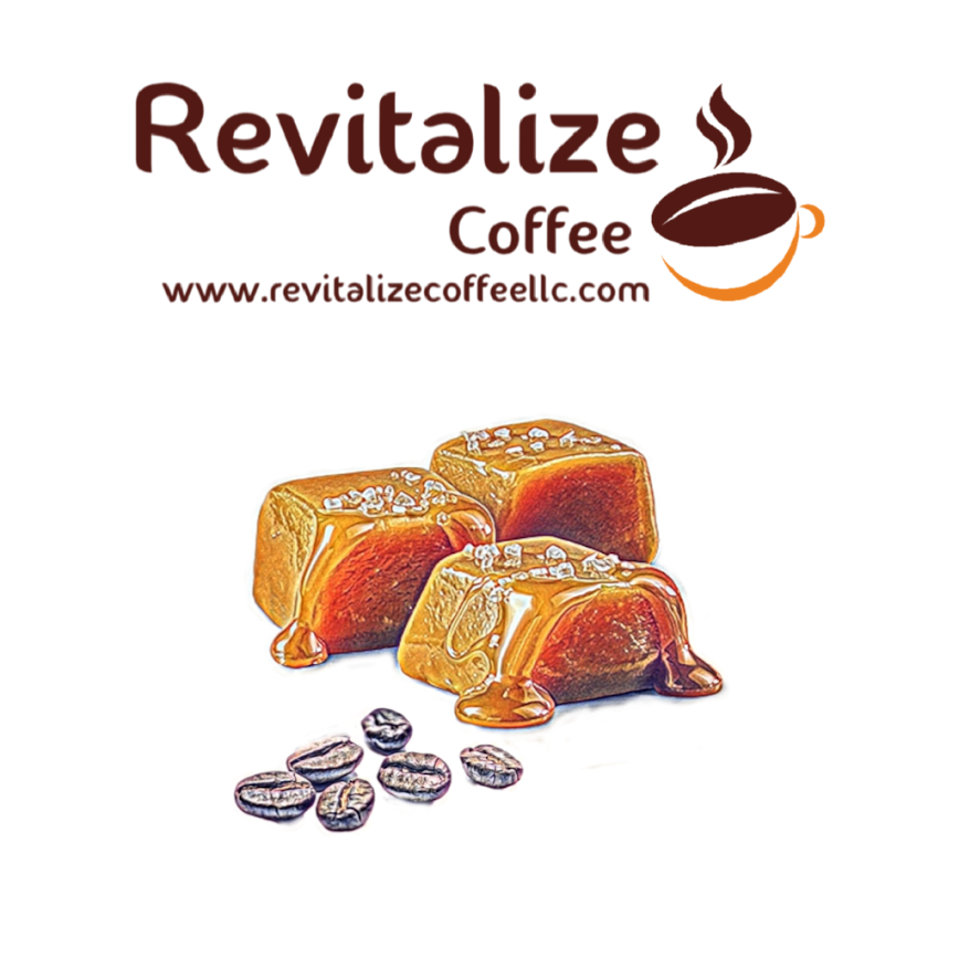 Salted caramel label front