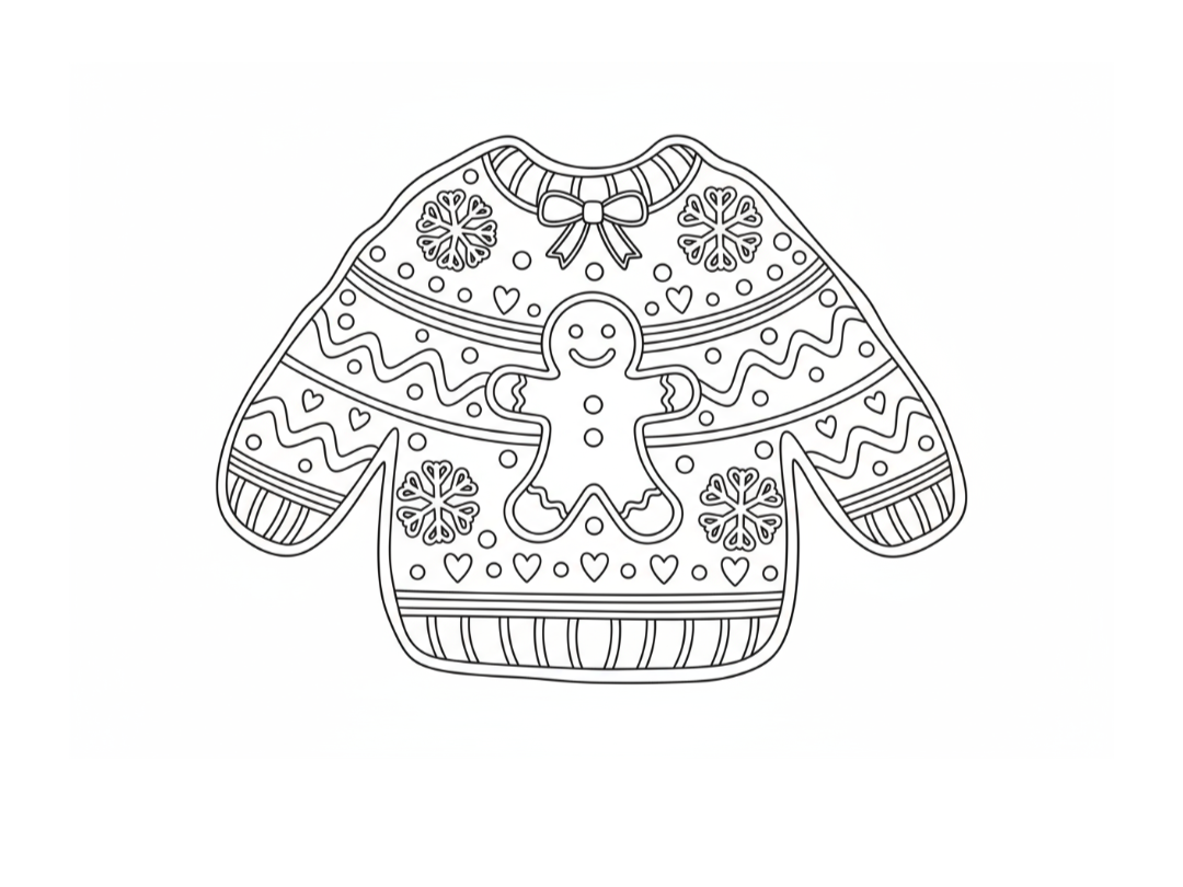 Ugly Sweater Cookie Templates - Free Printable Designs